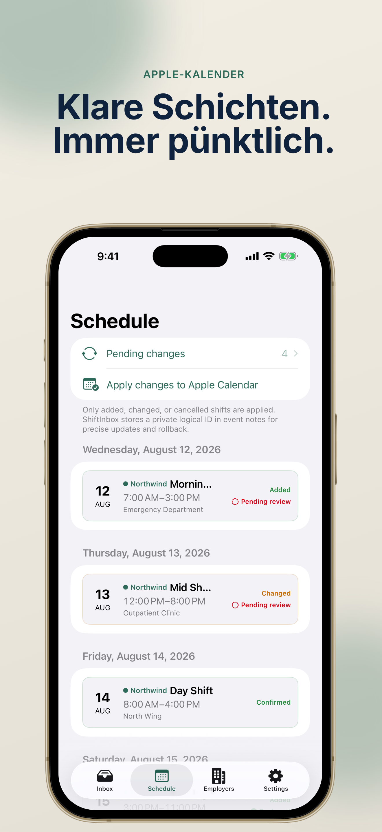 ShiftInbox: Schichtplan-Sync in Action – 3